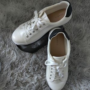 Torrid White Low Top Lace Up Sneakers